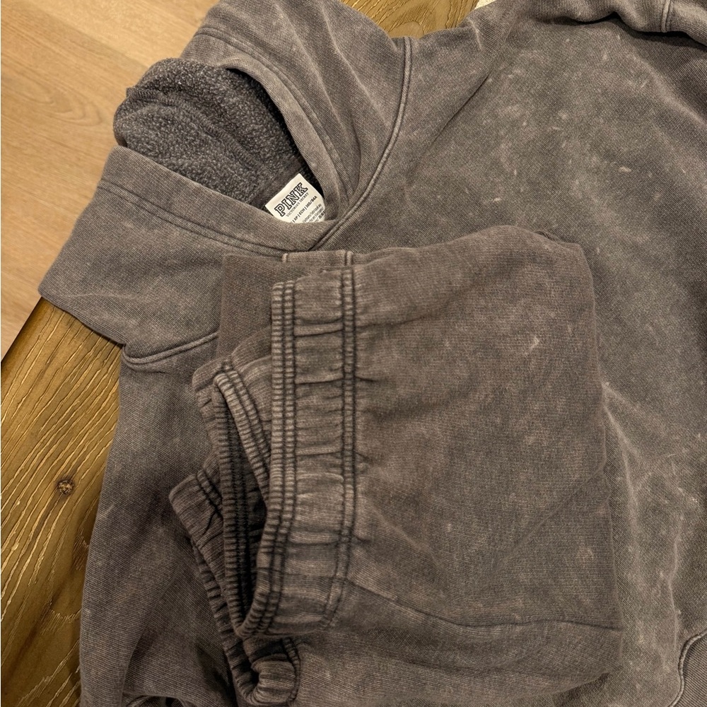 VS PINK Crop Hoodie and Cargo Jogger Set